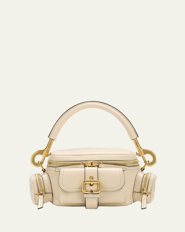 Camera Bag Small in Natural Shiny Calfskin